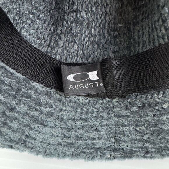 August T Gray Chenille Cloche Bucket Hat Flower Accent Winter Warm Soft Acrylic - Picture 5 of 10